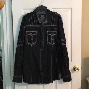 Buckle “Black” long sleeve buttoned down shirt